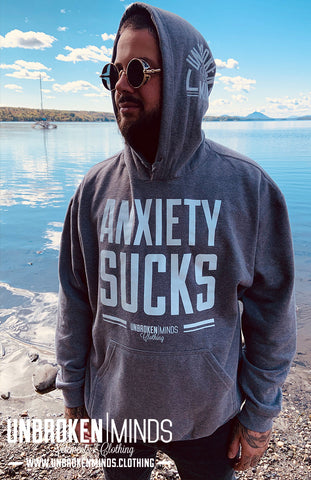 Anxiety S*cks - Hoodie - Gris pale