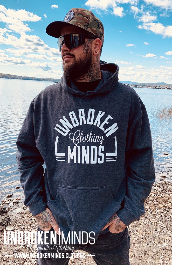 Unbroken Minds Logo - Hoodie - Grey